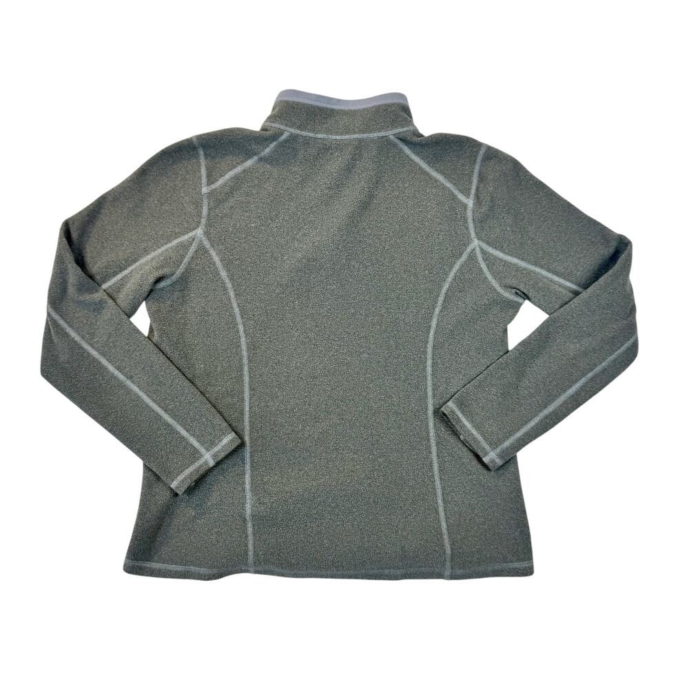 North Face TNF Gray Quarter Zip Fleece Pullover Women's Large Outdoor Gorpcore - Picture 2 of 13
